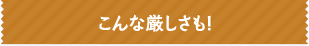 こんな厳しさも